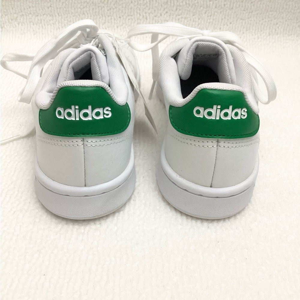 New Adidas advantage Classic White and Green sneaker Shoes size 6 - Picture 8 of 9